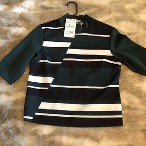 NWT ZARA Cropped turtleneck top